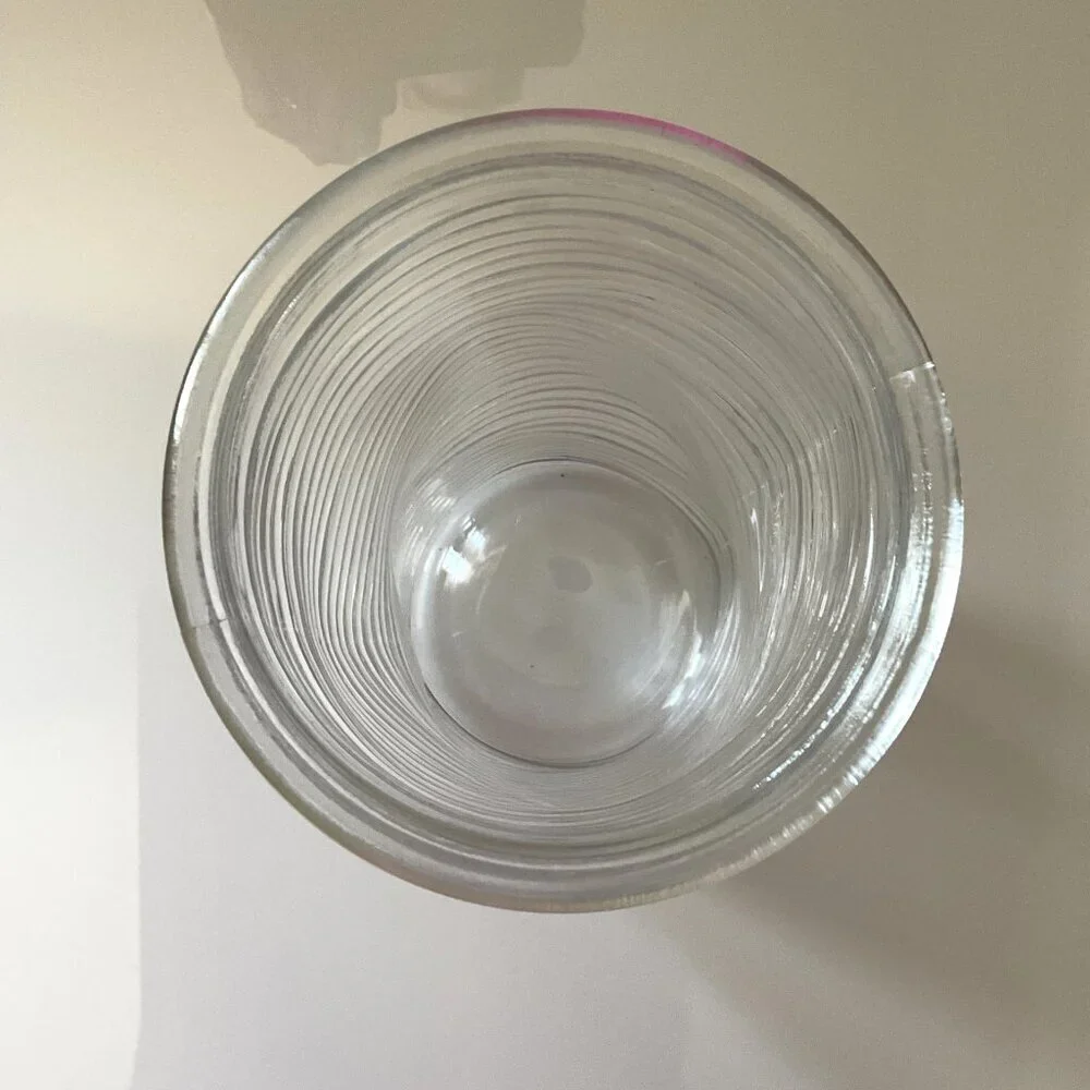 GLASS CONCAVED WAVY RIBBED VASE DIY